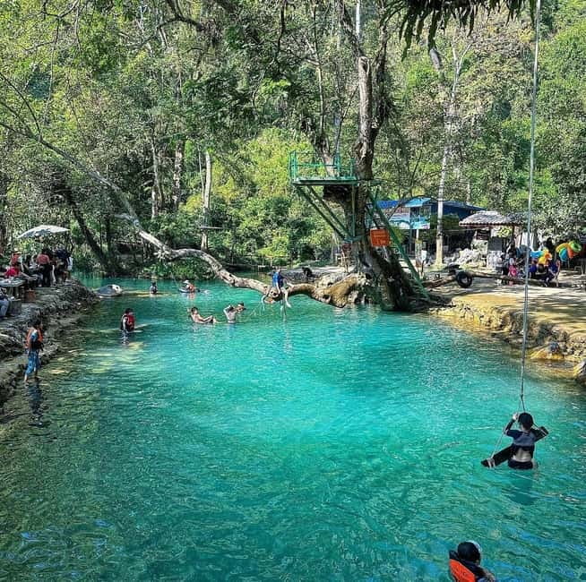 From Vientiane: Vang Vieng Tour with Cave Kayak & Zipline - Wat Kang and the final cultural stop