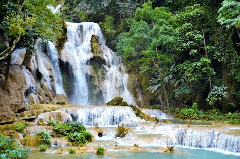 Kuang Si Waterfall, Tree Top Cafe, Ziplining - Guide quality and the private-group advantage