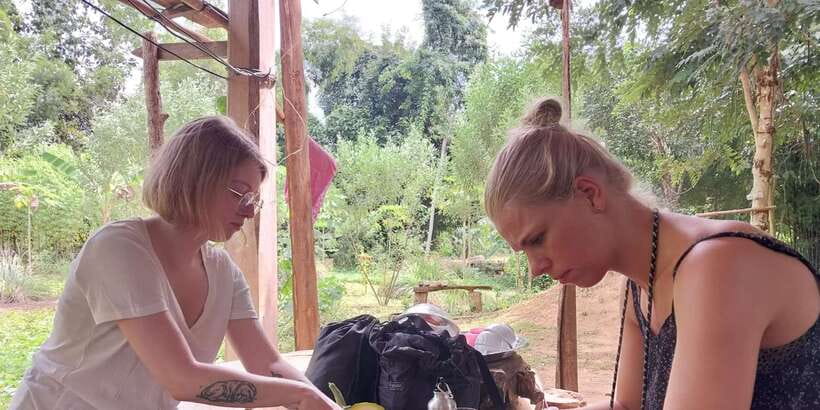 Luang Prabang: Organic Farm Experience & Hike to Kuang si - Walking the farmer’s path toward Kuang Si Falls
