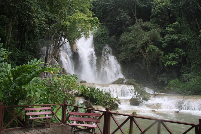 Private Tour Full-day Morning Market, Villages and Scenic Kuang Si Waterfall - Lunch, rainforest paths, and time in the pools