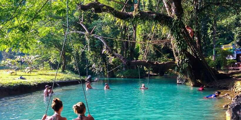 Vang Vieng: Blue Lagoon and Countryside Bike Tour with Lunch - Blue Lagoon One, swimming, and lunch