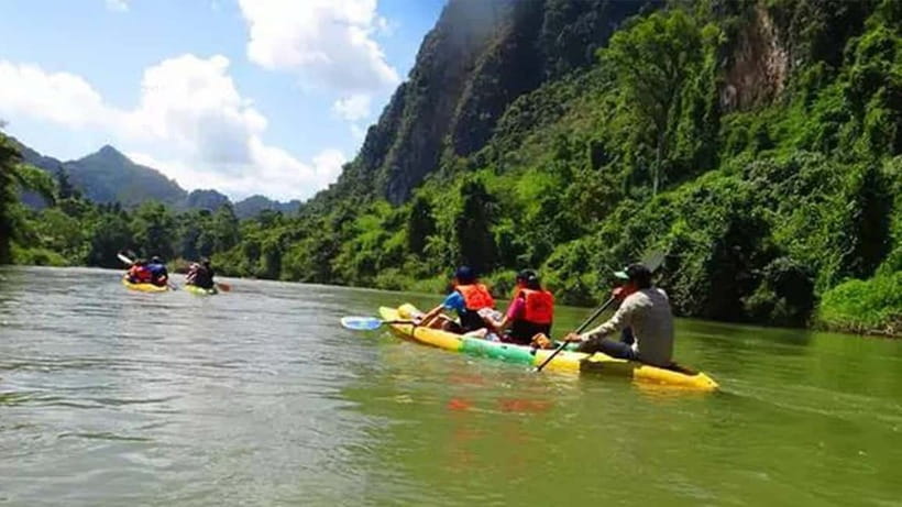 Vang Vieng: Hot Air Balloon,Kayak,Zipline,Blue lagoon1 Tour - At a glance