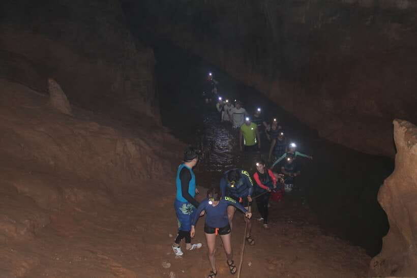 Vang Vieng: Kayaking & Cave Tubing with Zip Line/Blue Lagoon - Tham Nang Far and its unusual stone shapes