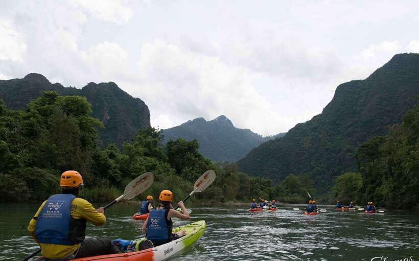 Vang Vieng: Tham Nangfar and Tham Nam Day Tour with Kayaking - Group size, guides, and safety