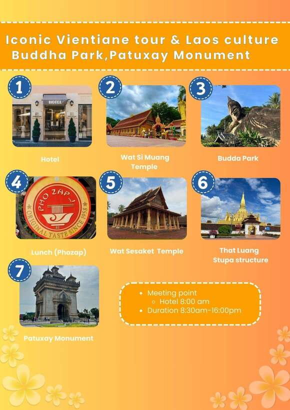 Vientiane: Cultural Tour with Buddha Park and Patuxay - Wat Sisaket and its rows of Buddha images