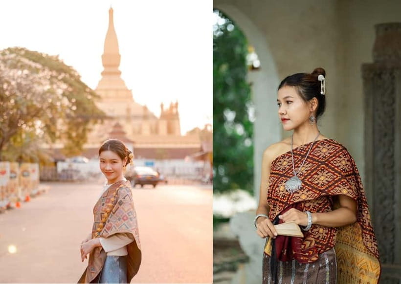 Vientiane: Lao Cultural Attire Rental Experience - Walking from the studio to Vientiane’s temples